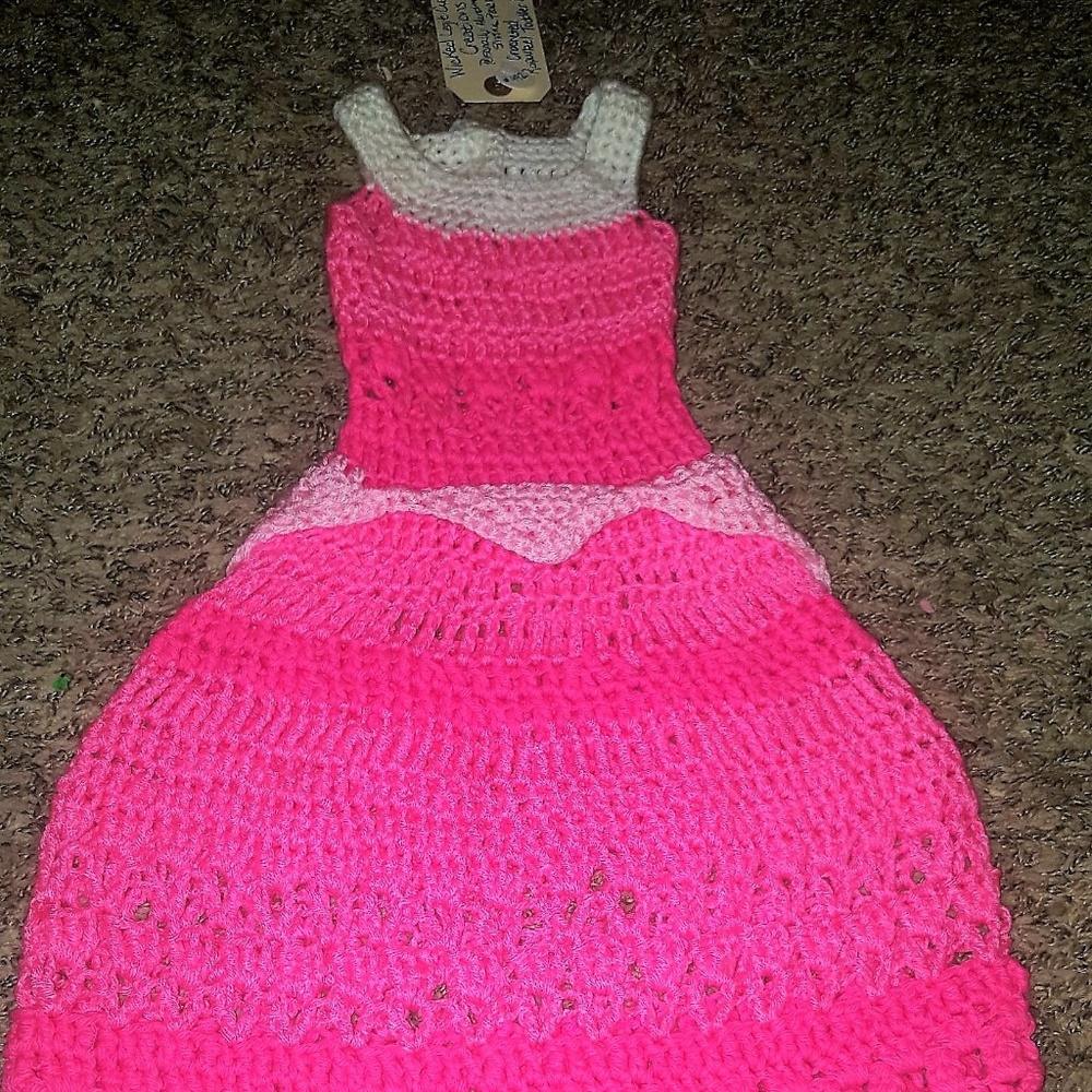 #492 NWT Crocheted Rapunzel Dress